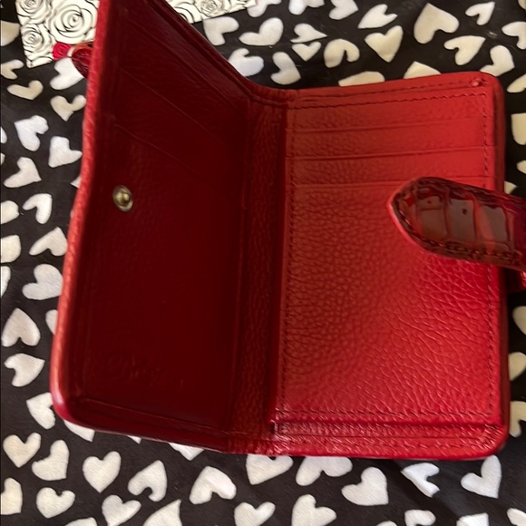 Brighton  Red Wallet with Heart Clasp - Picture 5 of 6